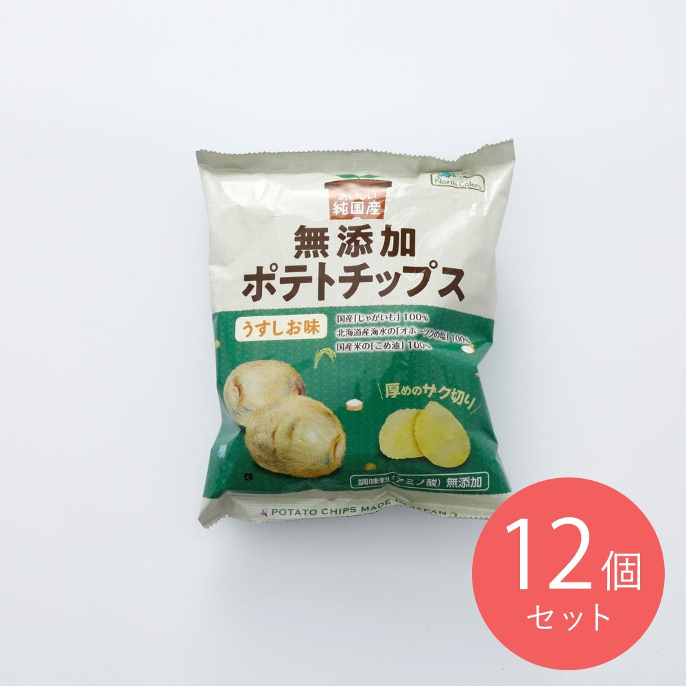 ノースカラーズ 純国産ポテトチップスうすしお味 55g×12個 | D+2/月