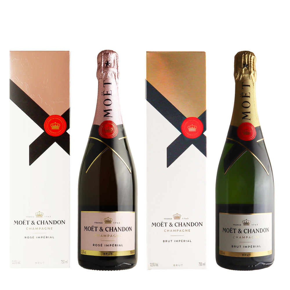 【箱付】フランス シャンパーニュ モエ・エ・シャンドンブリュット&ロゼ 750ml×2本 | MHD正規輸入品 / グランヴァン