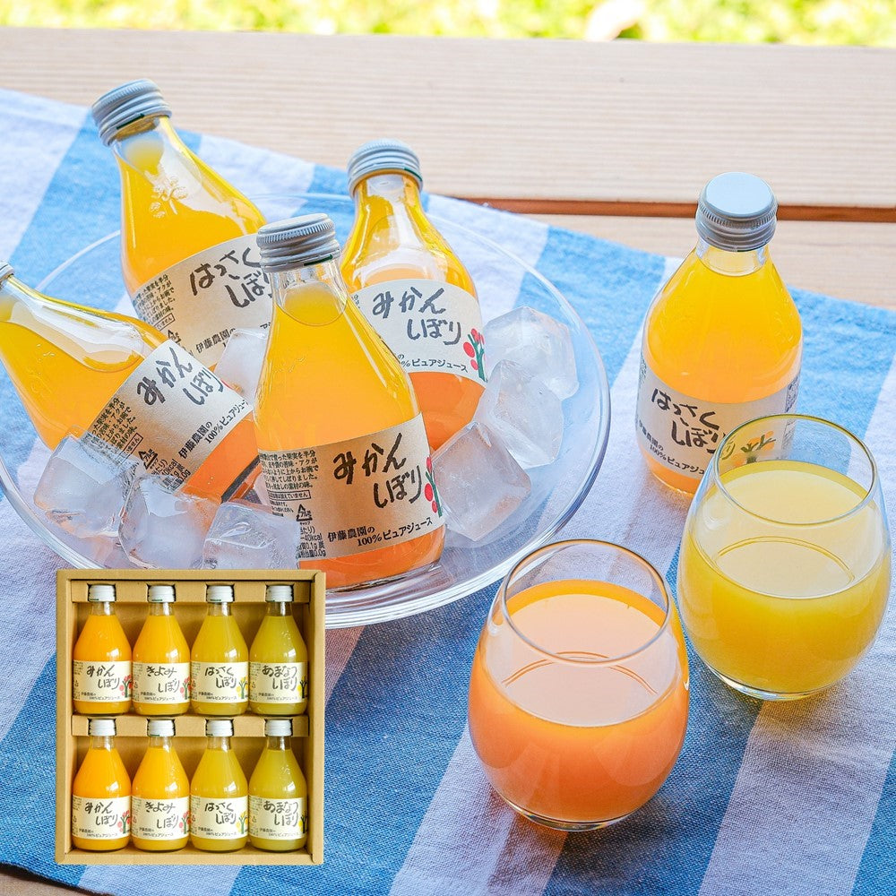 お取り寄せ】【WF】伊藤農園 100%ピュアジュース 180mlx8本 ギフト