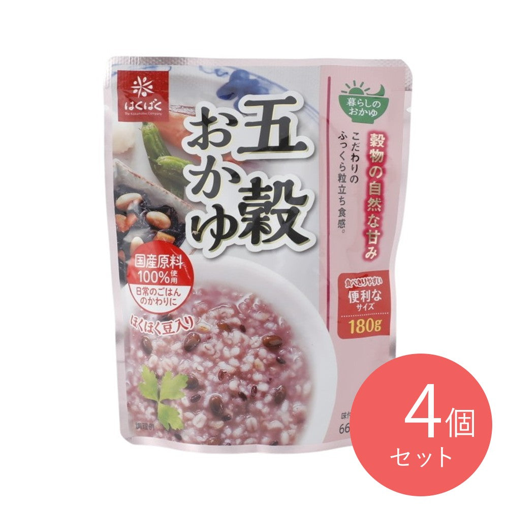 はくばく 五穀おかゆ 180g×4個 | 成城石井.com
