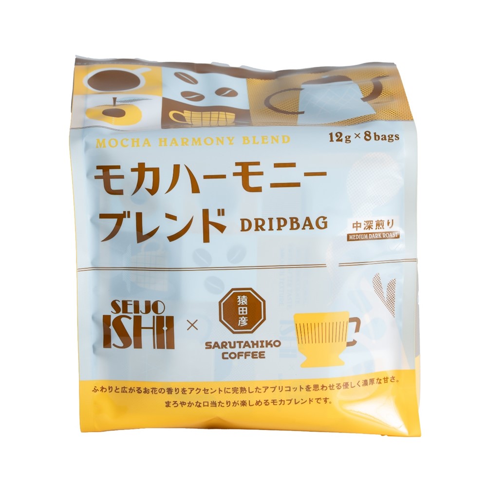 成城石井×猿田彦珈琲 モカハーモニーブレンドドリップバッグ 12g×8袋