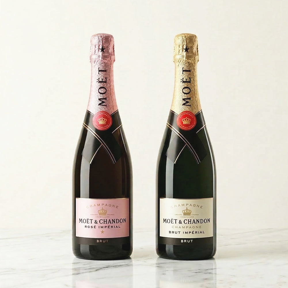 モエ・エ・シャンドン ブリュット＆ロゼシャンパン 750ml 2本セット 箱なし】フランス シャンパーニュ モエ・エ・シャンドン ブリュット