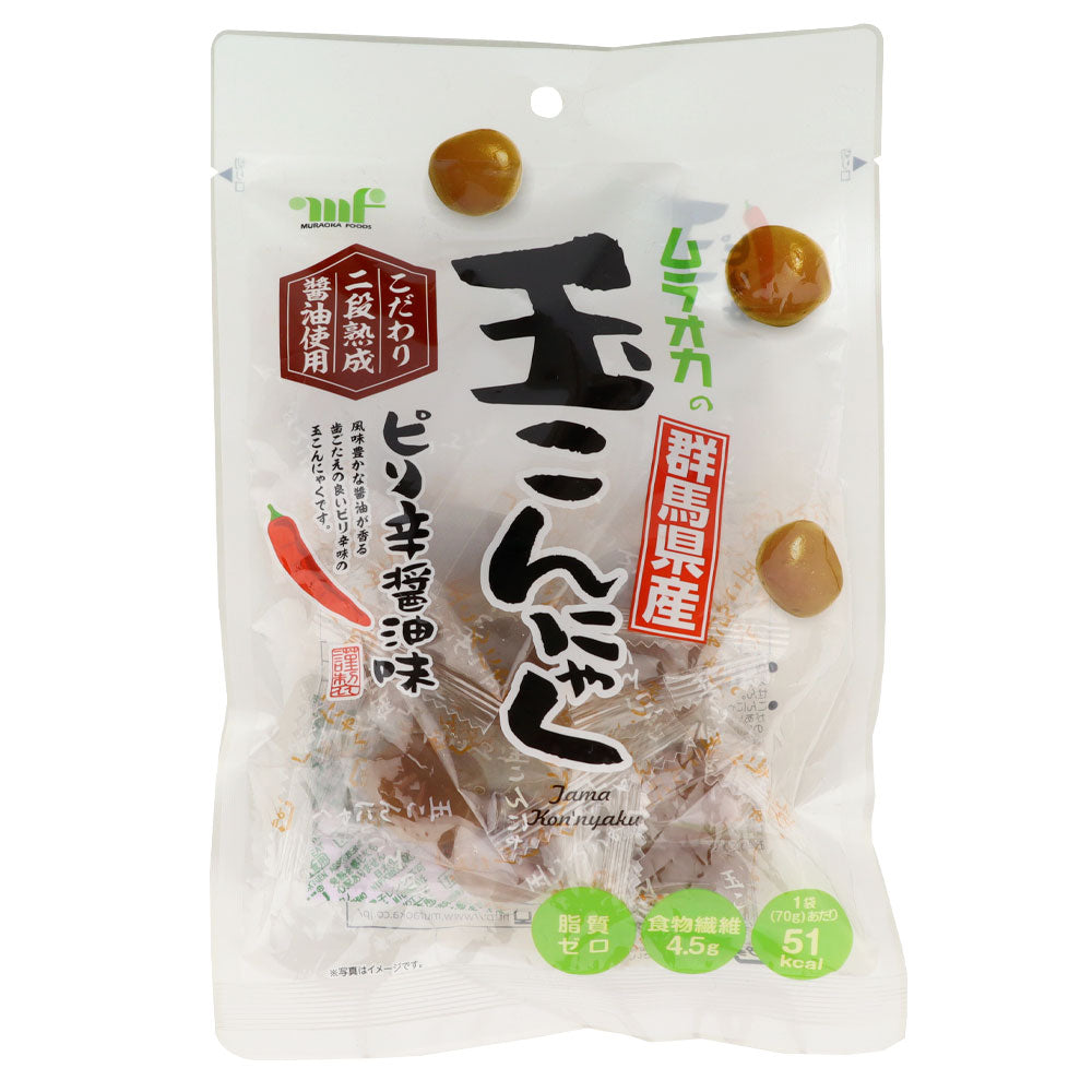 村岡食品工業 おつまみ玉蒟蒻ピリ辛醤油味 70g×5袋