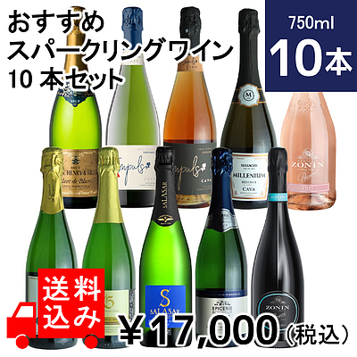 【送料込み】おすすめスパークリングワイン10本セット 750ml×10本 【DB】