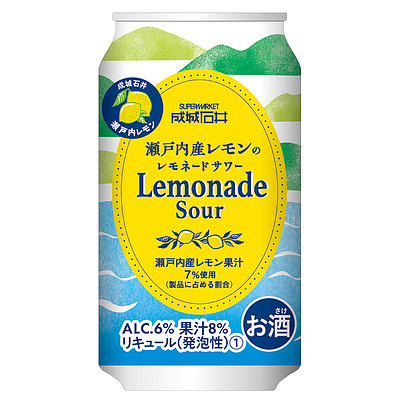 【送料込み】成城石井瀬戸内産レモンのレモネードサワー 350ml×24本【ケース販売】